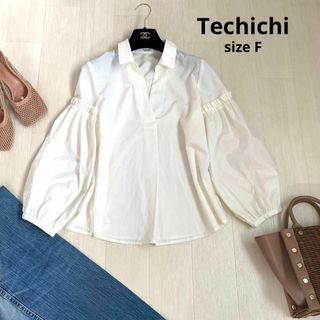 テチチ(Techichi)のTechichi テチチ　ブラウス　ホワイト　Fサイズ　フリーサイズ　長袖(シャツ/ブラウス(長袖/七分))