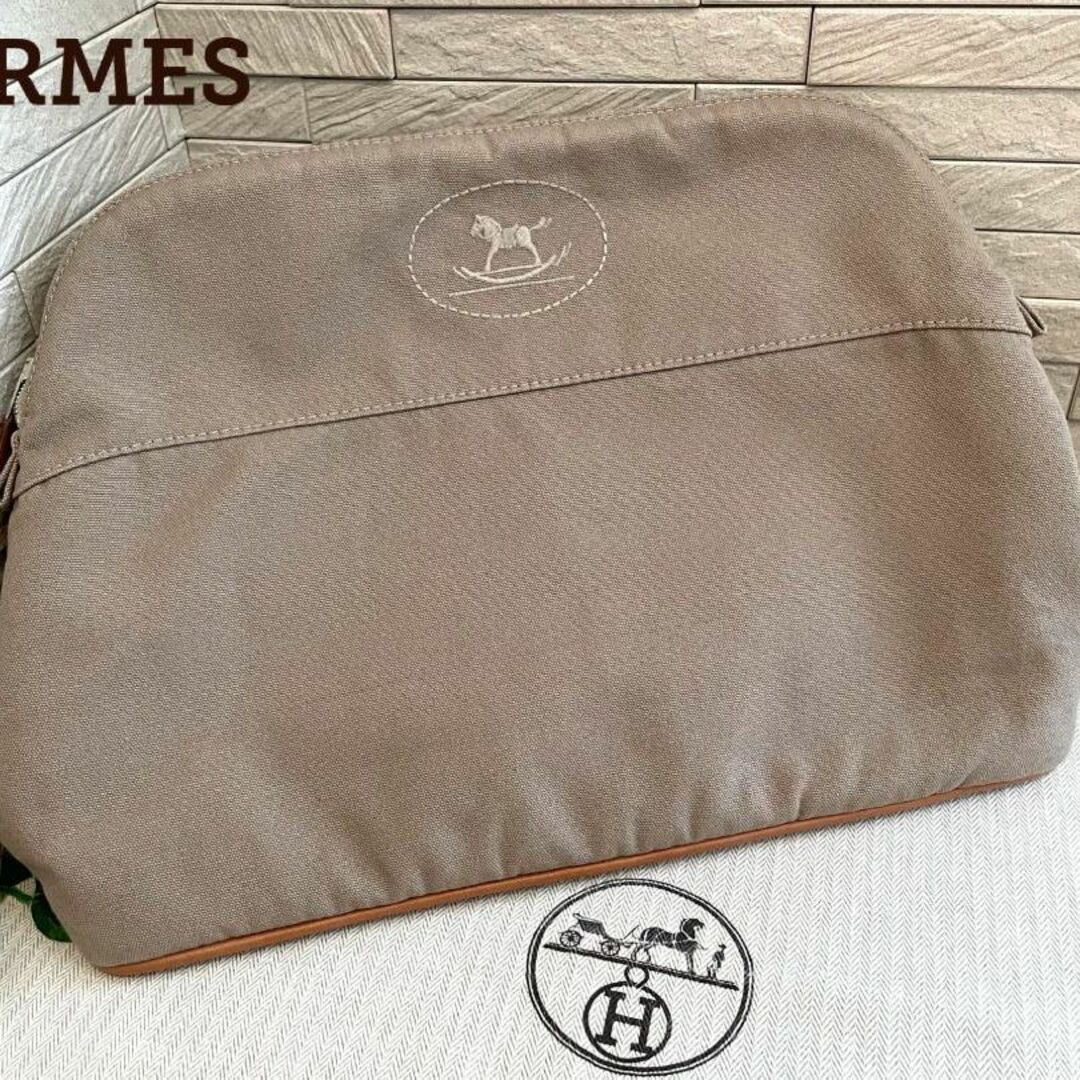 ✨❤️美品❤️HERMES 35 ボリードポーチGM キャンバス ポーチ✨