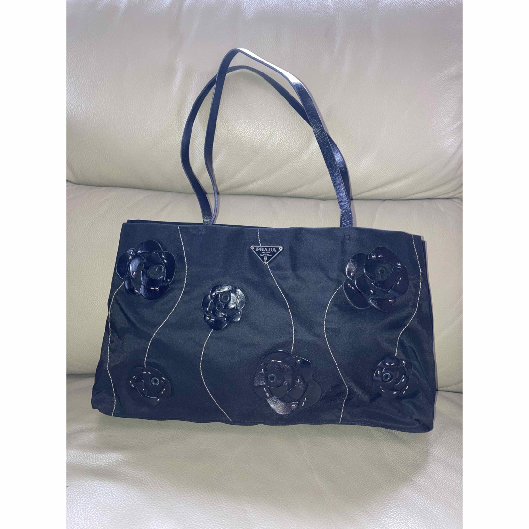 ❤️ プラダ　PRADA  ナイロンX革　フラワー　ショルダーバッグ　❤️