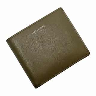 サンローラン(Saint Laurent)のサンローラン SAINT LAURENT 二つ折り財布 レザー ベージュ メンズ 送料無料【中古】 t18981a(折り財布)