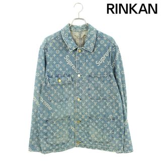 シュプリーム(Supreme)のシュプリーム ルイヴィトン  17AW  LV Jacquard Denim Chore Coat モノグラムジャガードデニムジャケット メンズ 50(Gジャン/デニムジャケット)