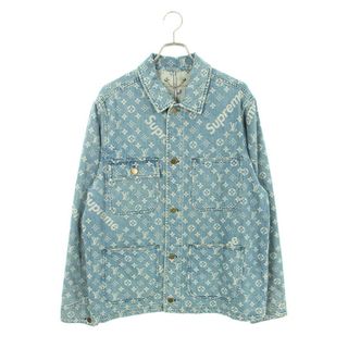 シュプリーム(Supreme)のシュプリーム ルイヴィトン  17AW  LV Jacquard Denim Chore Coat モノグラムジャガードデニムジャケット  メンズ 48(Gジャン/デニムジャケット)