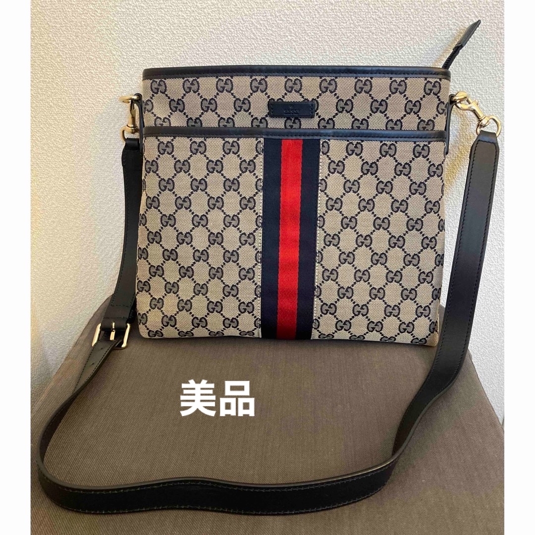 Gucci - 極美品 グッチ ショルダーバッグ 2way GG柄 シェリーライン