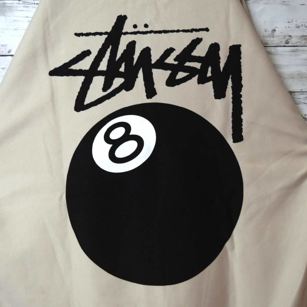 新品 正規品 8ボール ステューシー stussy パーカー ベージュ L