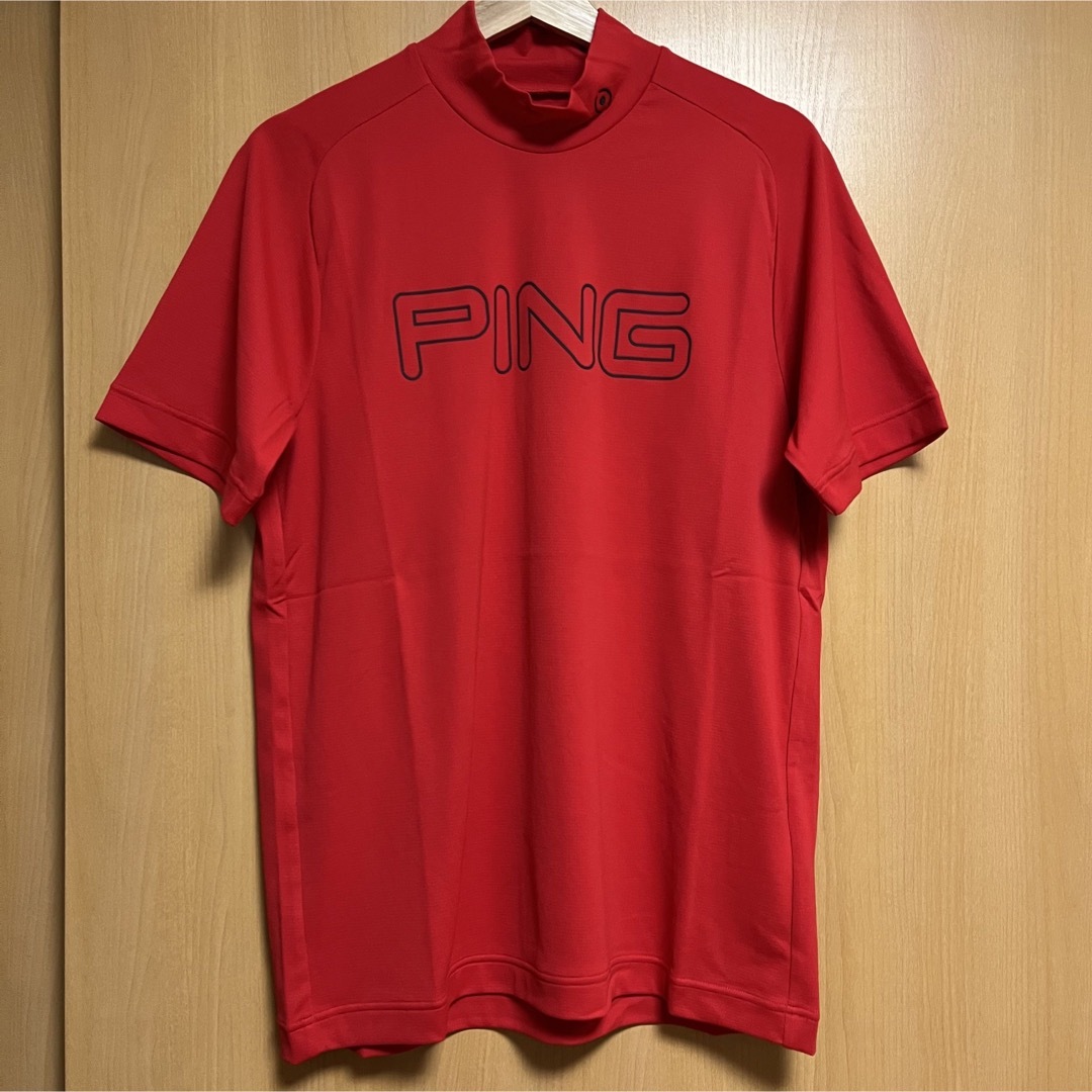 PING(ピン)のピン　PING　メンズ　ゴルフウェア ハイネックシャツ PPトリコット RED スポーツ/アウトドアのゴルフ(ウエア)の商品写真