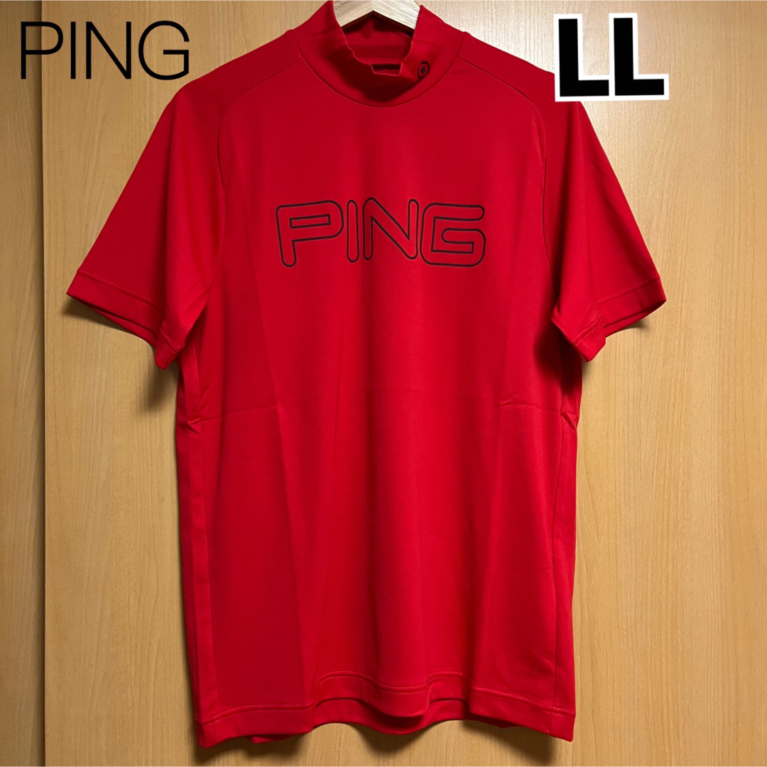 PING(ピン)のピン　PING　メンズ　ゴルフウェア ハイネックシャツ PPトリコット RED スポーツ/アウトドアのゴルフ(ウエア)の商品写真