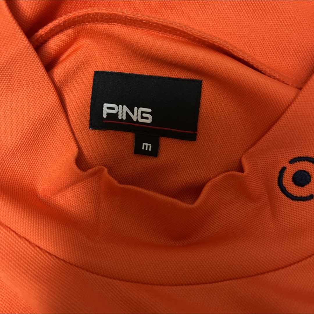 ping ピン ハイネックシャツUV・冷感・吸水速乾 メンズ LL オレンジ