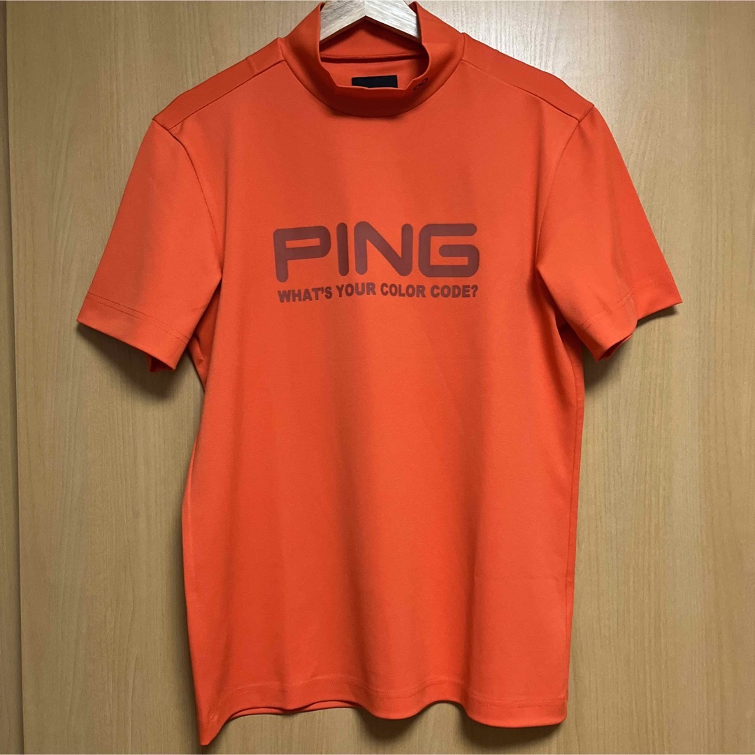 ping ピン ハイネックシャツUV・冷感・吸水速乾 メンズ LL オレンジ