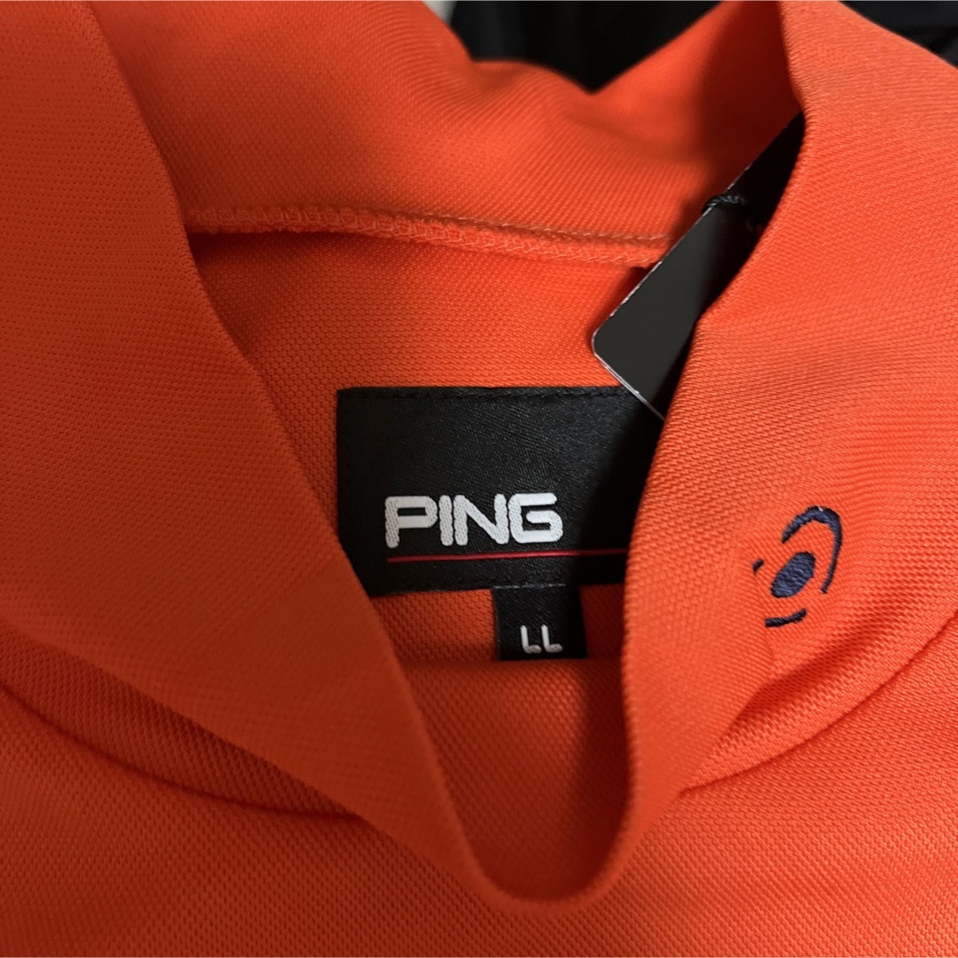 ping ピン ハイネックシャツUV・冷感・吸水速乾 メンズ LL オレンジ