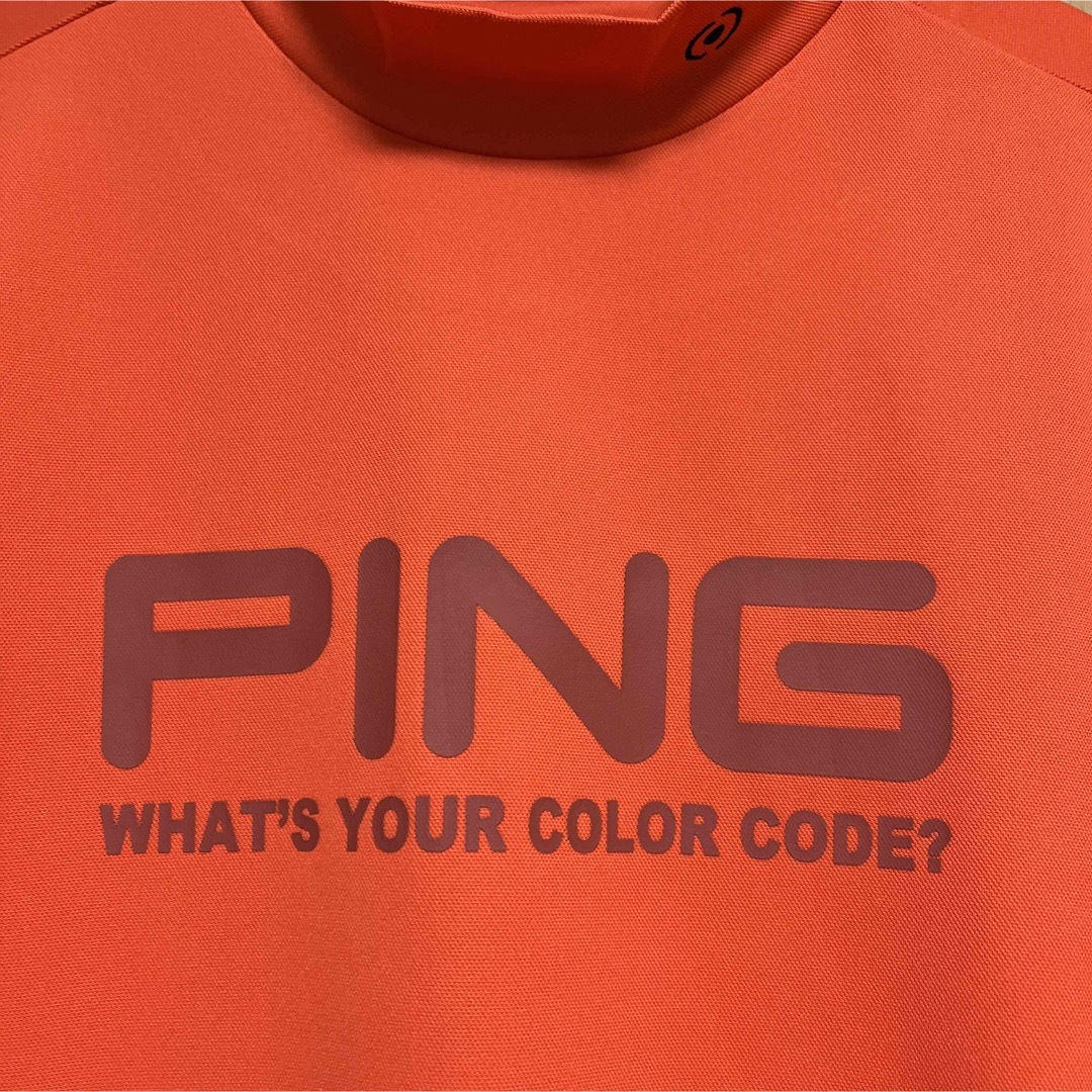 ping ピン ハイネックシャツUV・冷感・吸水速乾 メンズ LL オレンジ
