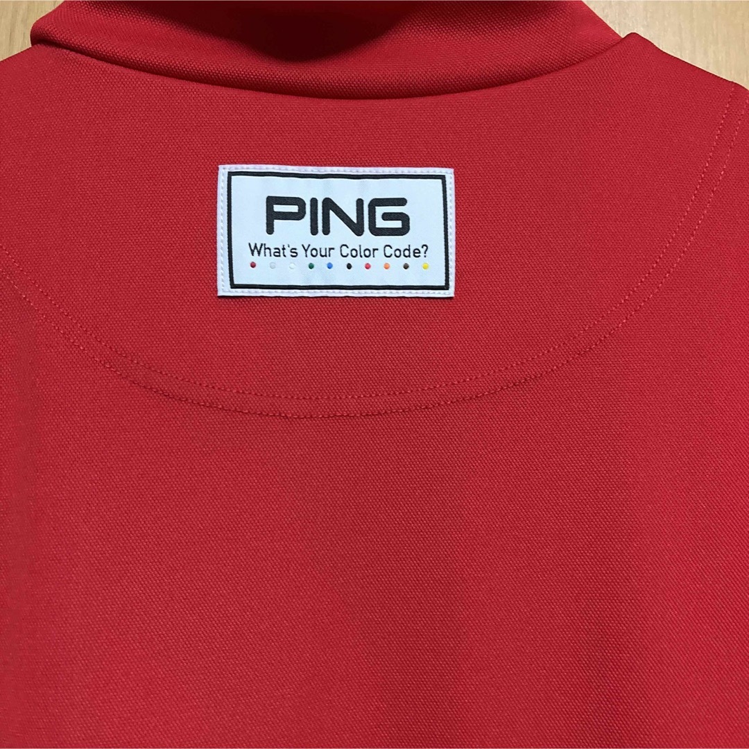 PING - ping ピン ハイネックシャツUV・冷感・吸水速乾 メンズ M 赤 