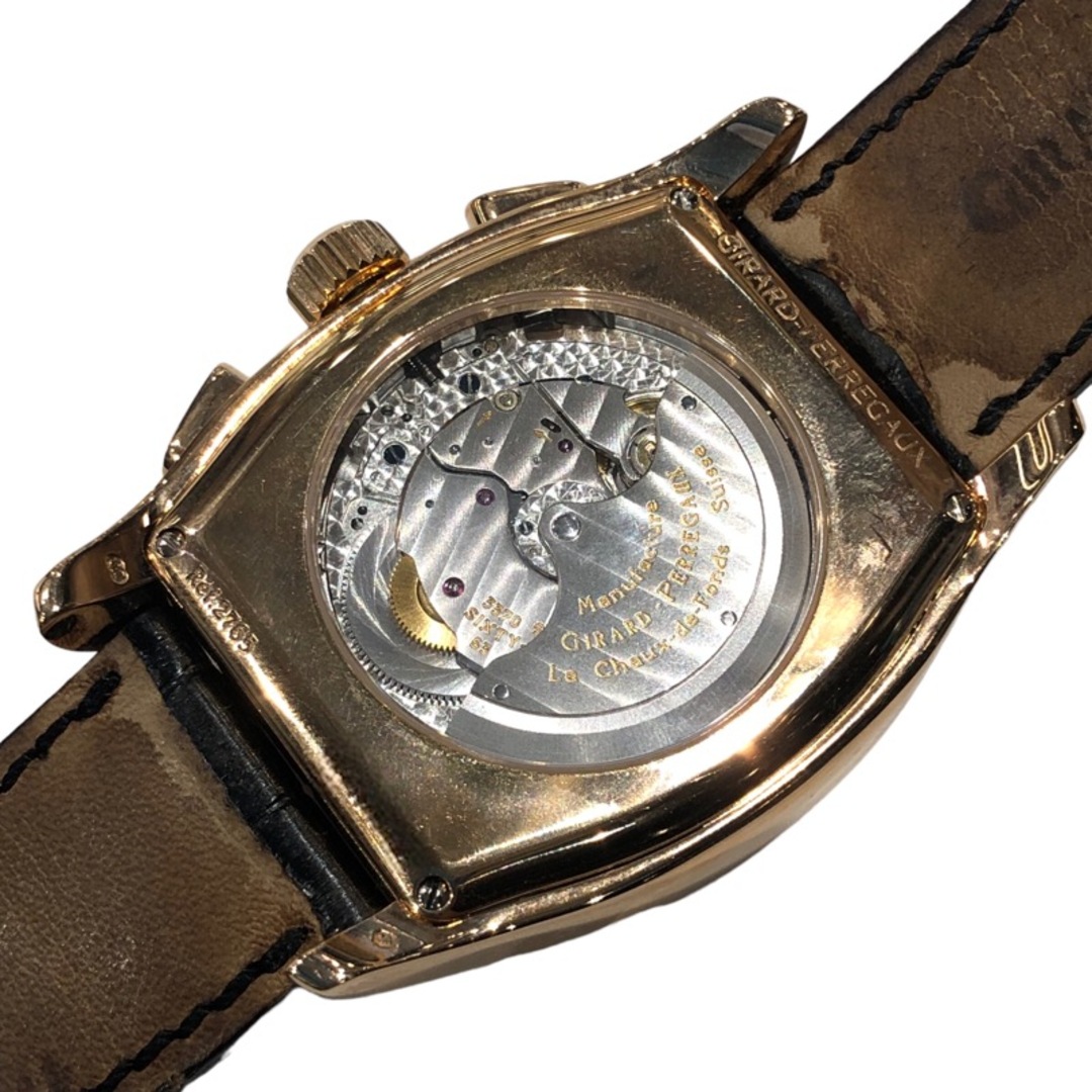 ジラール・ペルゴ GIRARD PERREGAUX リシュビル　グランドデイト　ムーンフェイズ 27600-52-121 K18ピンクゴールド クロコバンド 自動巻き メンズ 腕時計