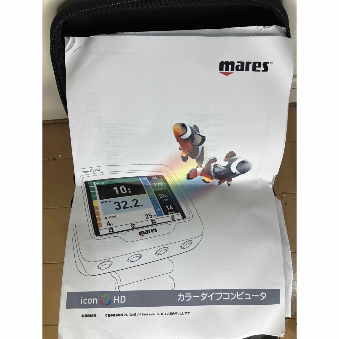 mares(マレス)のmares icon HD　ダイビングコンピュータ 黒 中古 セール スポーツ/アウトドアのスポーツ/アウトドア その他(マリン/スイミング)の商品写真