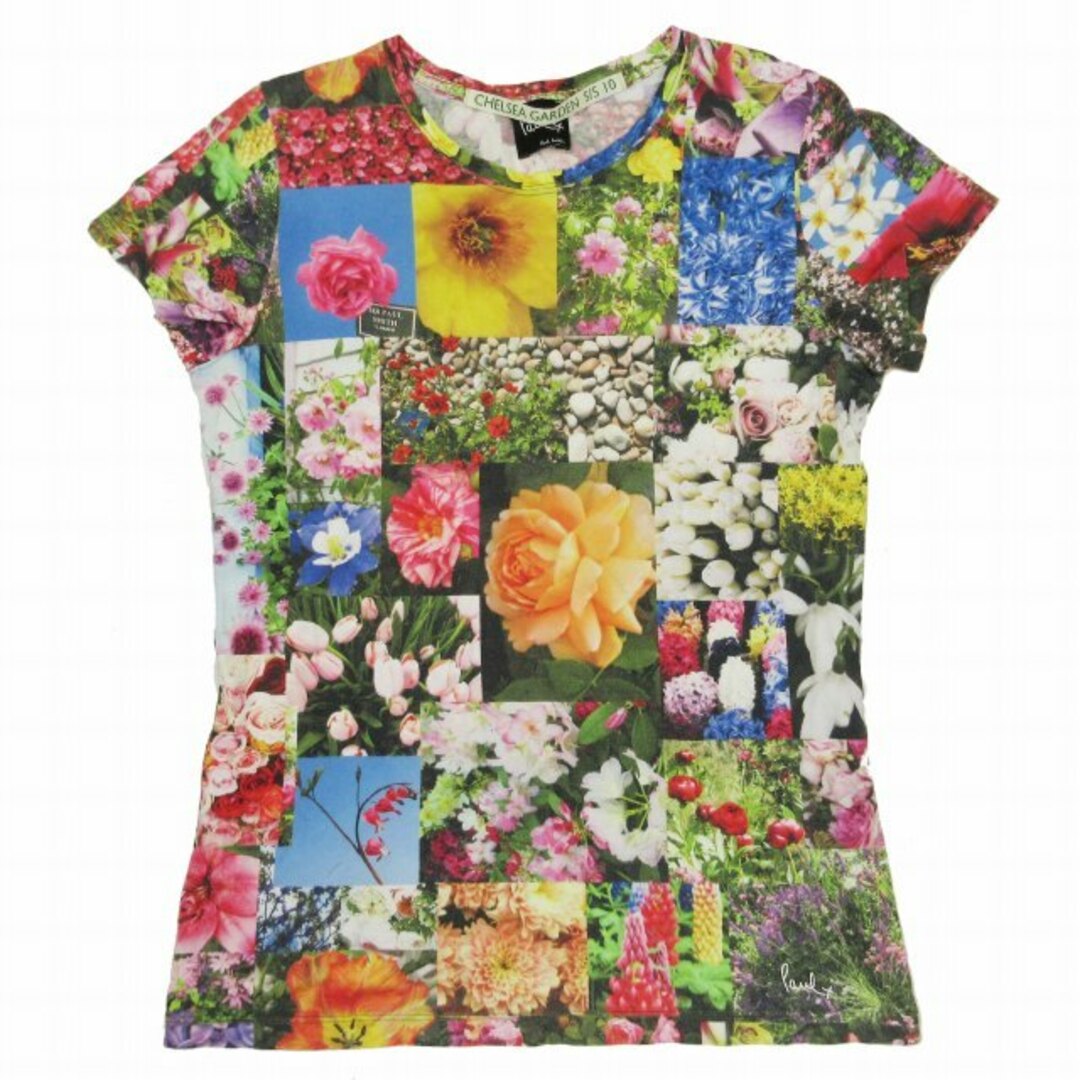 Paul Smith(ポールスミス)の美品 ポールスミス PAUL+ 花柄 Tシャツ 半袖 チェルシーガーデン S レディースのトップス(Tシャツ(半袖/袖なし))の商品写真