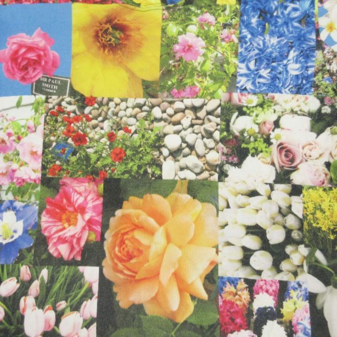 Paul Smith(ポールスミス)の美品 ポールスミス PAUL+ 花柄 Tシャツ 半袖 チェルシーガーデン S レディースのトップス(Tシャツ(半袖/袖なし))の商品写真