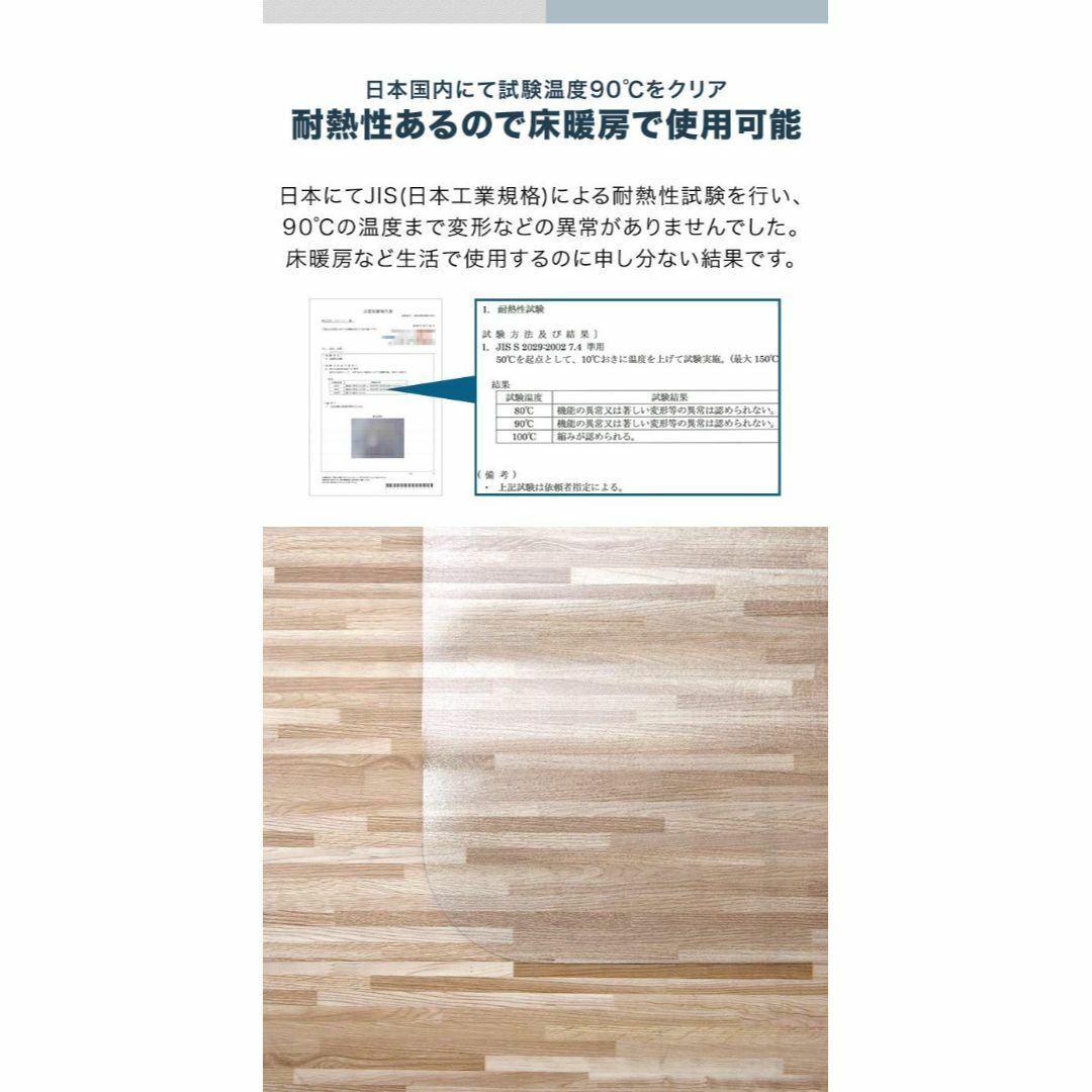 【色: クリア】ottostyle.jp 床を保護するチェアマット 【クリア】 5