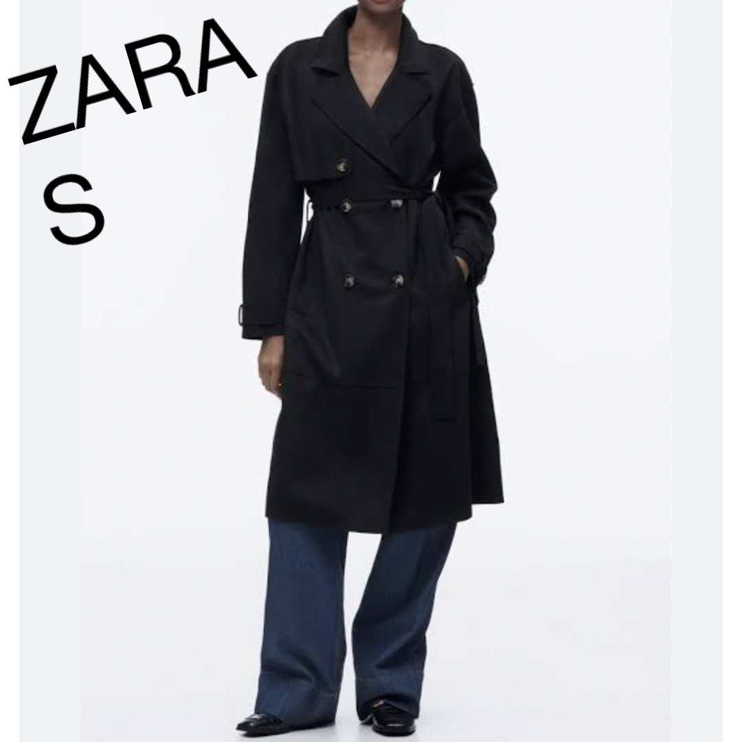 ZARA(ザラ)のフェイクスエードロングコート レディースのジャケット/アウター(ロングコート)の商品写真