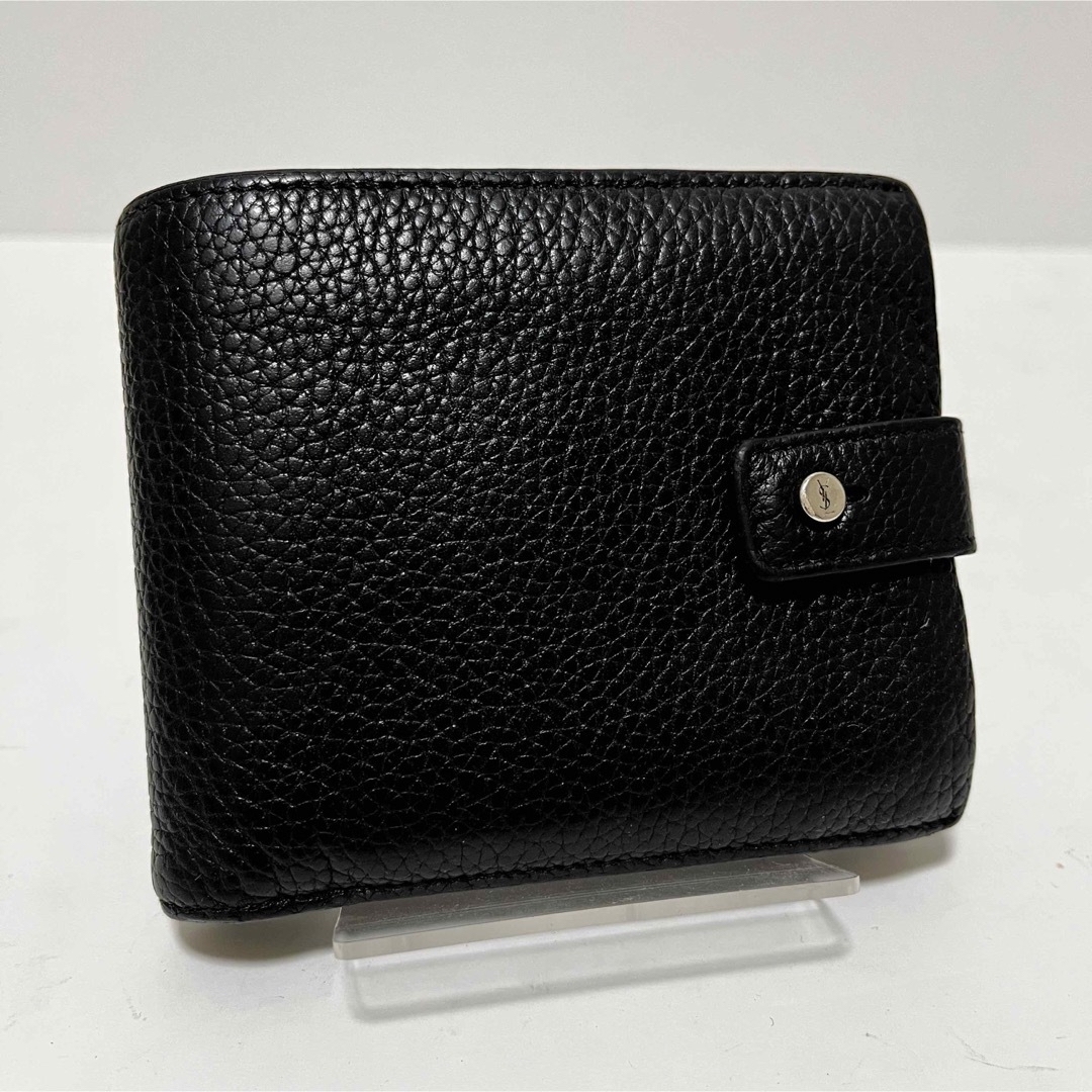 箱付✨サンローラン 二つ折り財布 サックドジュール シボ革 レザー