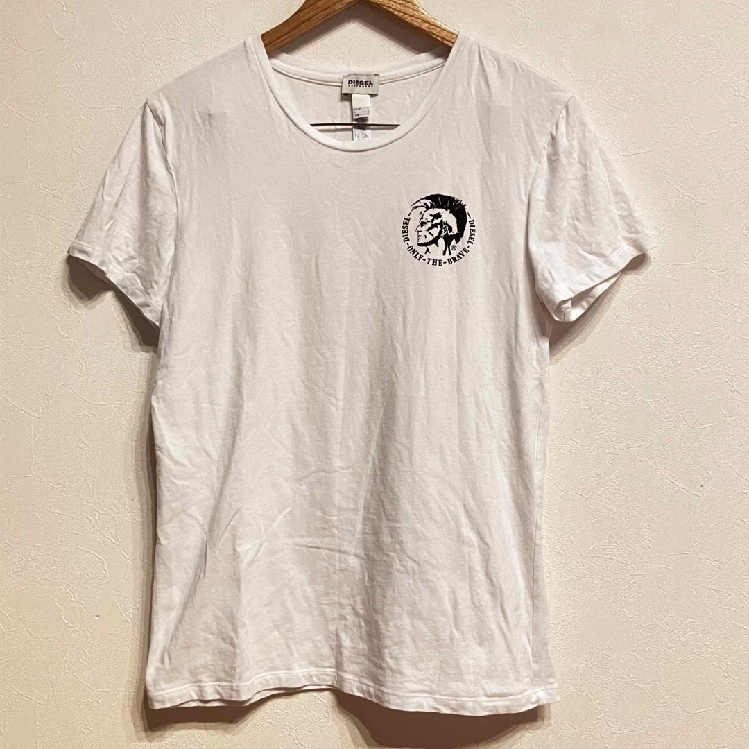 ディーゼル　diesel ロゴTシャツ　白　Lサイズ