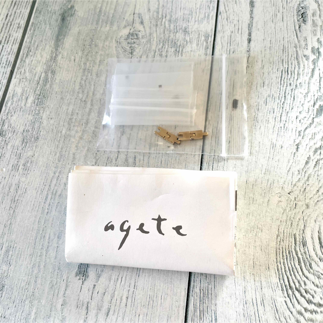 電池交換済】agete アガット 腕時計 パール シェル ゴールド 電池交換済】agete アガット 腕時計 パール シェル ゴールド