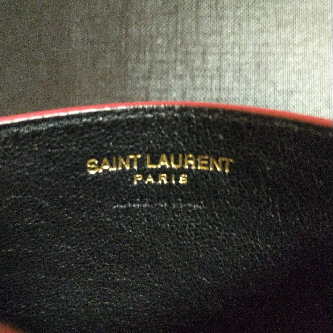 SAINT　LAURENT　カードケース　RED