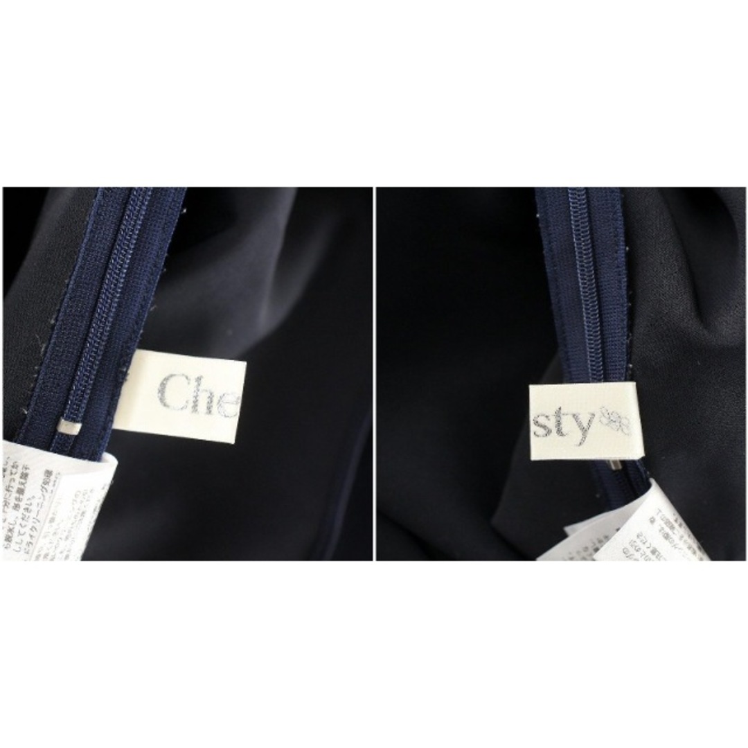 Chesty(チェスティ)のチェスティ 18SS シャツ カットソー 長袖 ケープカラー リボン 0 紺 レディースのトップス(シャツ/ブラウス(長袖/七分))の商品写真