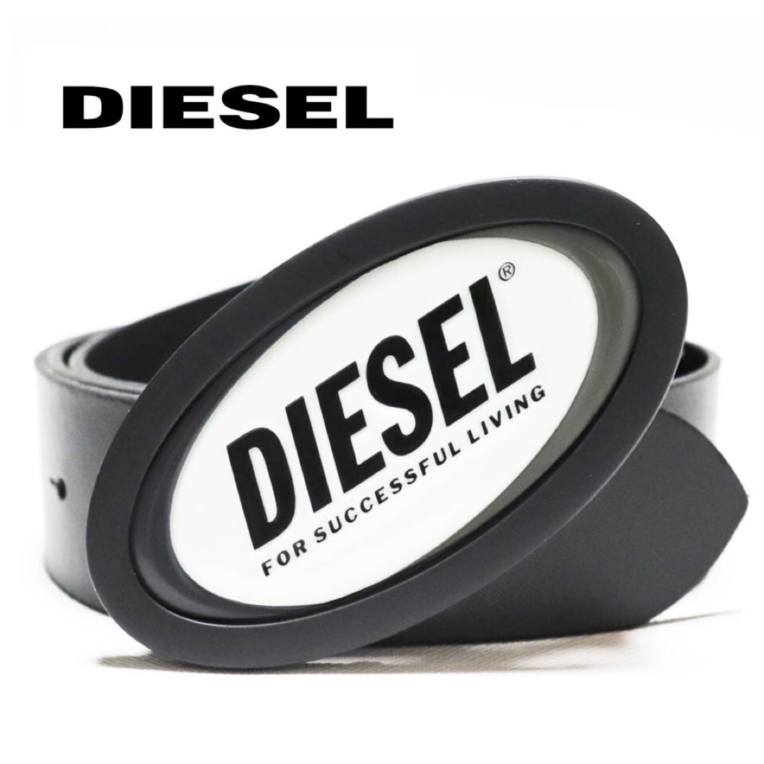 DIESEL ディーゼル 皮ベルト ブラック 90cm