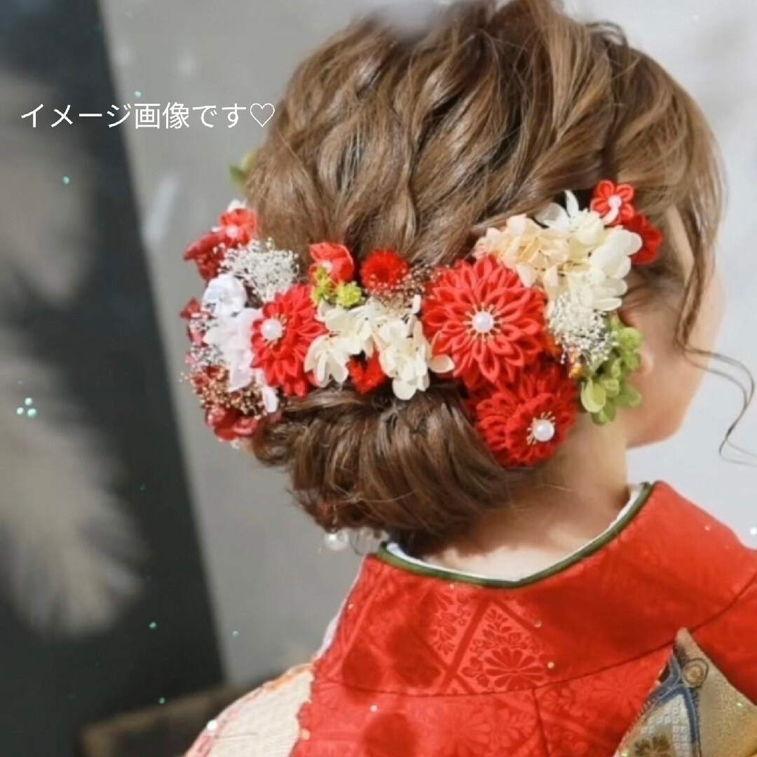 成人式 髪飾り 赤 - ヘアアクセサリー 成人式 髪飾り 赤 - ヘアアクセサリー