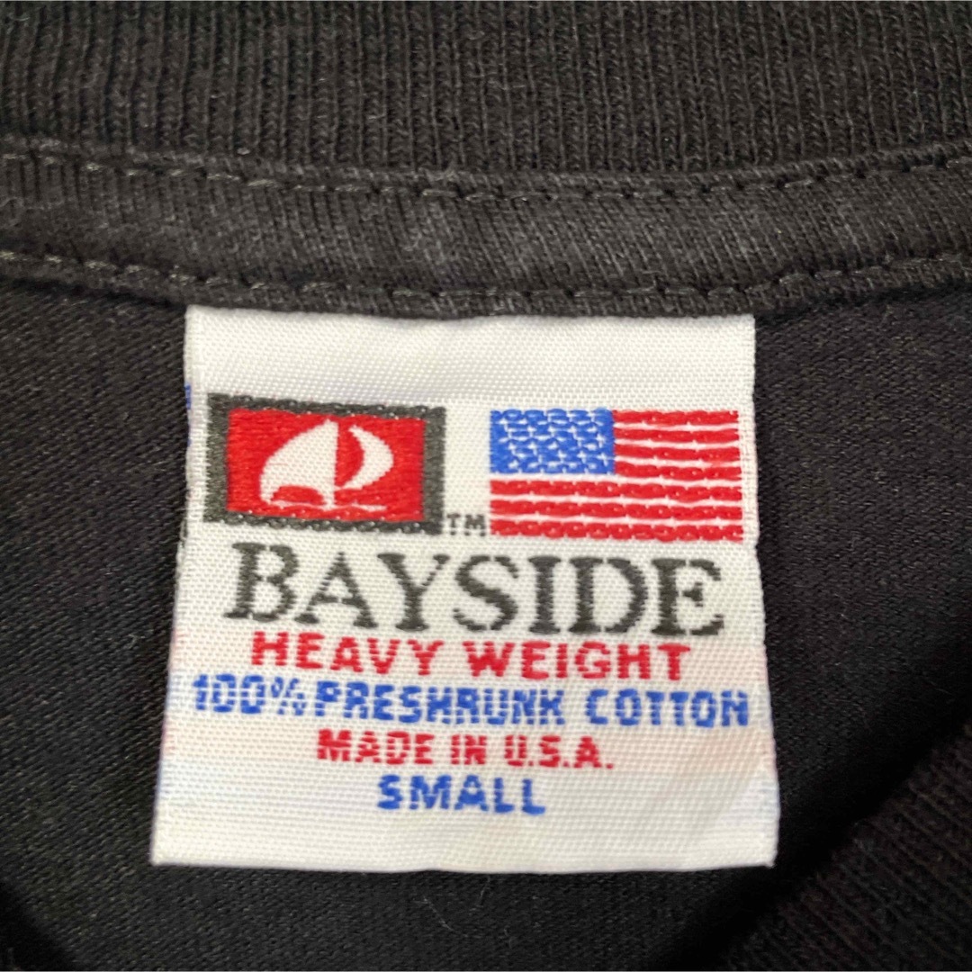 BAY SIDE(ベイサイド)のBAY SIDE ベイサイド 自由の女神 USA製 アメリカ国旗 黒 海外古着 メンズのトップス(Tシャツ/カットソー(半袖/袖なし))の商品写真