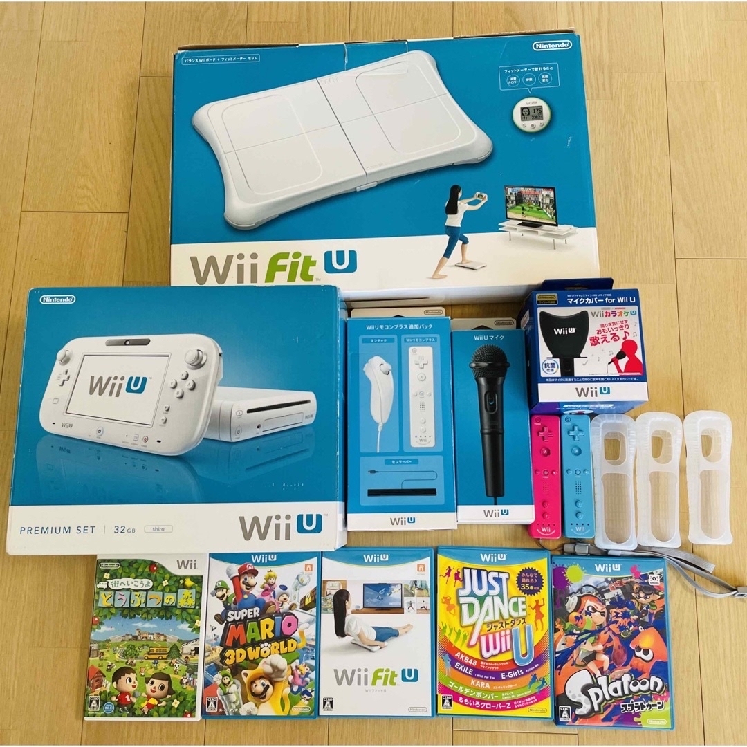 Wii U本体､バランスボード､マイク､ソフトなどのセット売り⚠️箱有り