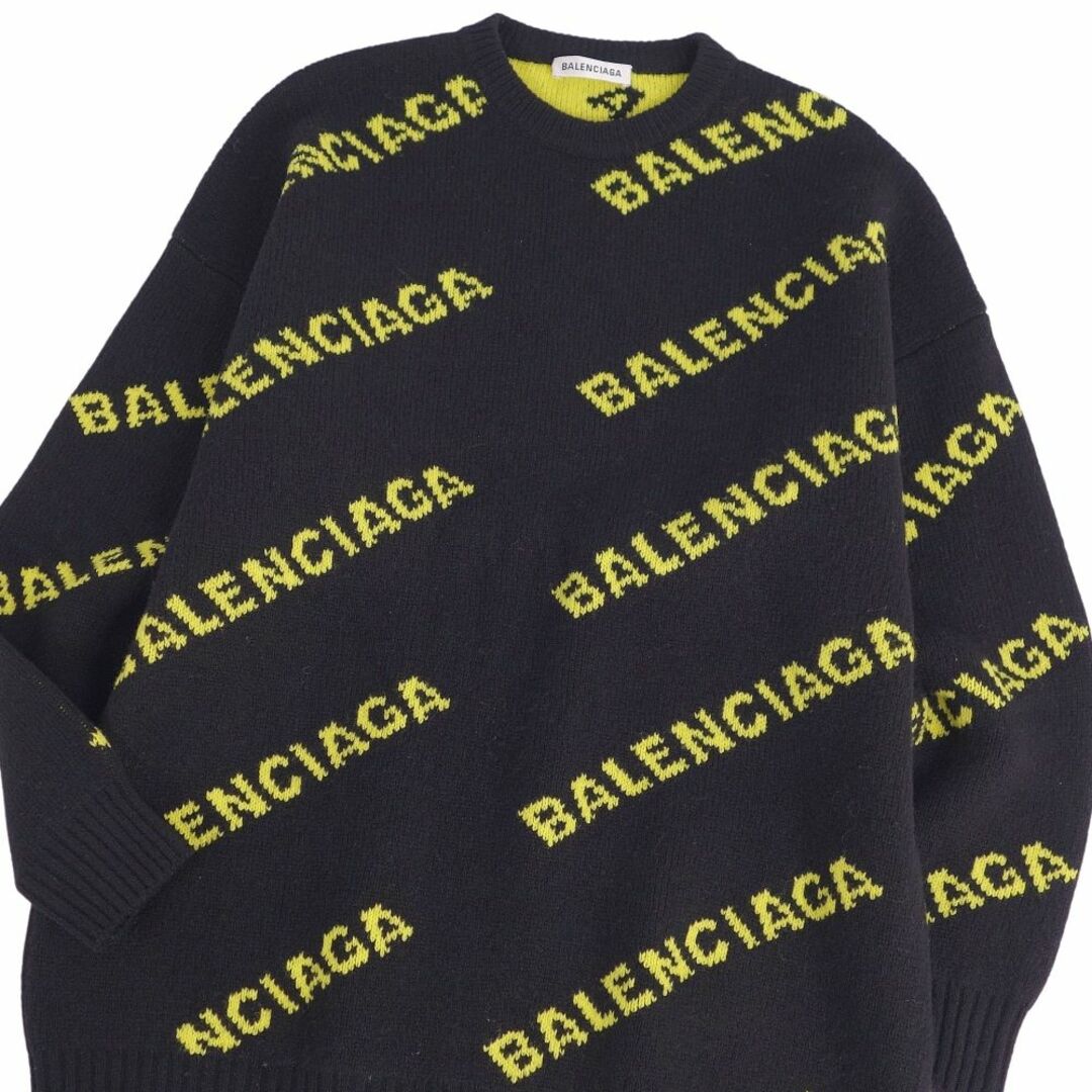 美品 バレンシアガ BALENCIAGA ニット セーター ALLOVER LOGO 美品 バレンシアガ BALENCIAGA ニット セーター ALLOVER LOGO