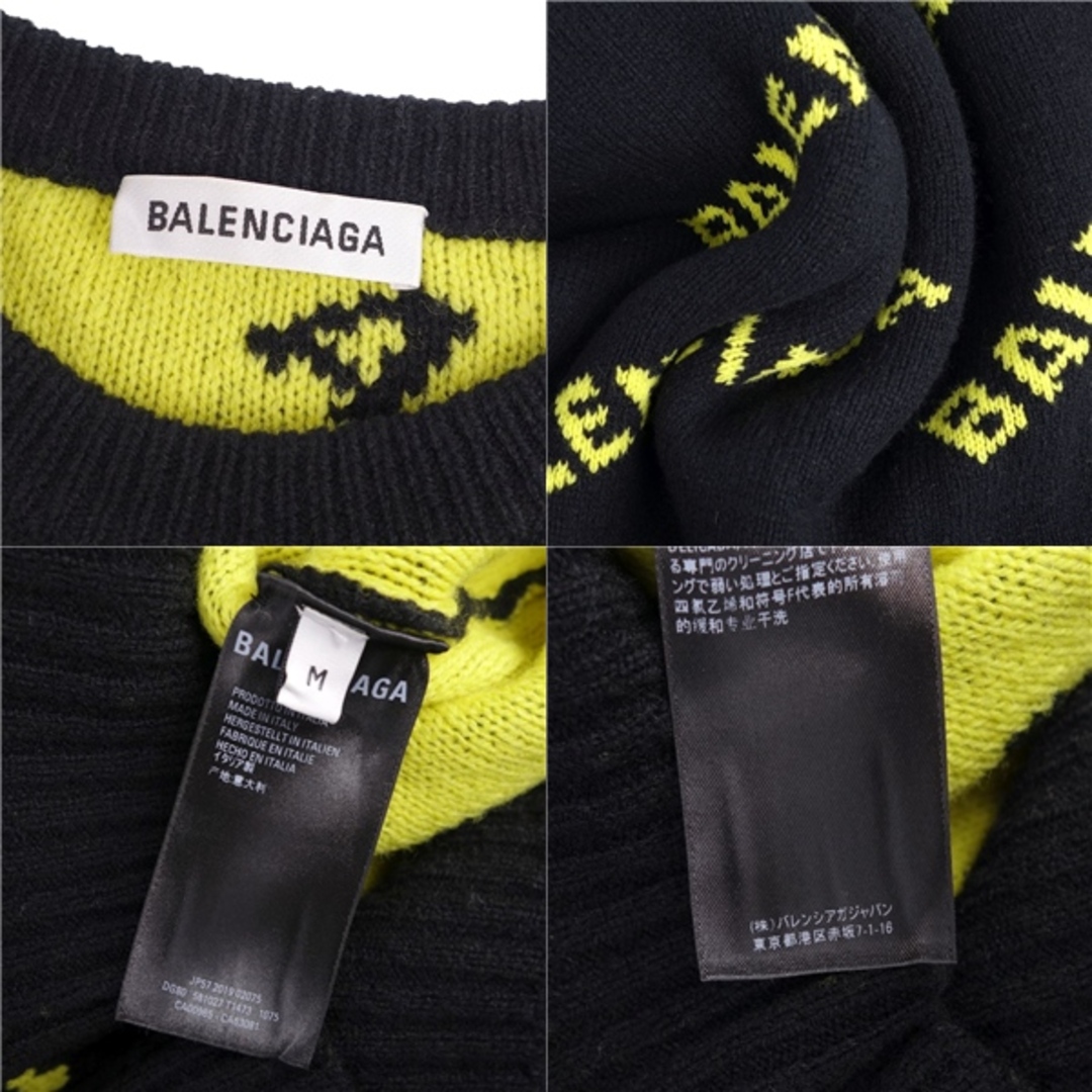 美品 バレンシアガ BALENCIAGA ニット セーター ALLOVER LOGO 美品 バレンシアガ BALENCIAGA ニット セーター ALLOVER LOGO