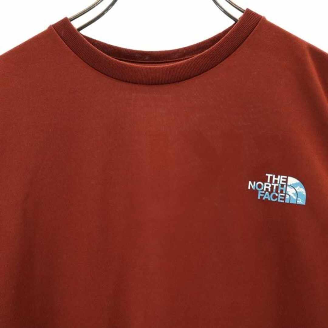 THE NORTH FACE(ザノースフェイス)のノースフェイス NT82184 アウトドア バックプリント 長袖 Tシャツ S レッド系 THE NORTH FACE ロゴ ロンT メンズ 【中古】  【230818】 メール便可 メンズのトップス(Tシャツ/カットソー(半袖/袖なし))の商品写真