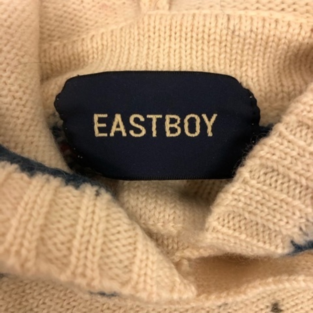 EASTBOY(イーストボーイ)のEAST BOY カーディガン カウチン 長袖 アイボリー 赤 オレンジ 紺 茶 レディースのトップス(ニット/セーター)の商品写真