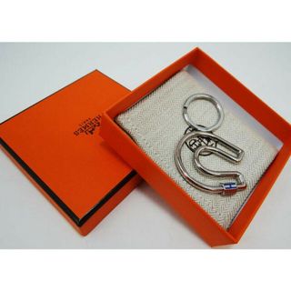 エルメス(Hermes)のエルメス キーリング BLUE DE FRANCE シルバー H077329FJ(キーホルダー)