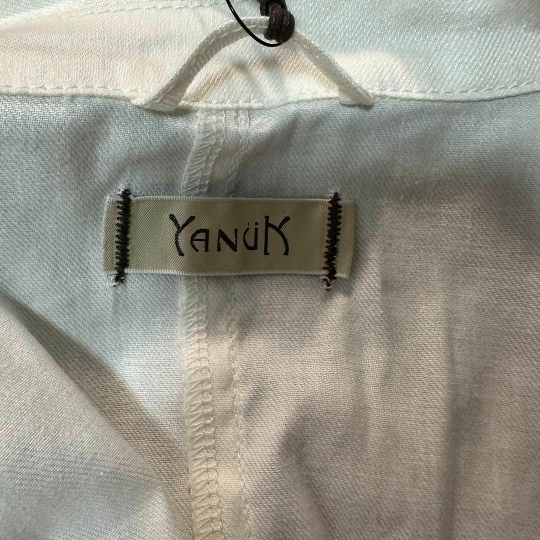 YANUK/ヤヌーク✨新品タグ付 リネン混ジャケット ホワイト XSサイズ 6