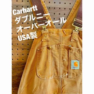 カーハート(carhartt)のCarhartt カーハート　オーバーオールベージュ34x34ダブルニー裏地無し(サロペット/オーバーオール)