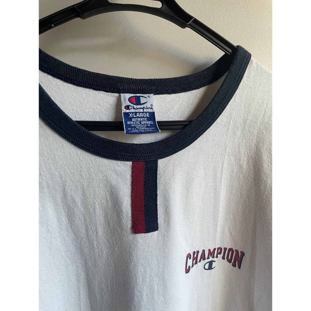 Champion(チャンピオン)のvintage  champion Tシャツ　リンガーT 古着　チャンピオン メンズのトップス(Tシャツ/カットソー(半袖/袖なし))の商品写真