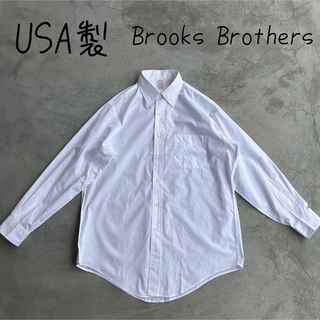 ブルックスブラザース(Brooks Brothers)の希少 USA製 Brooks Brothers 長袖 シャツ 白 ホワイト(シャツ)