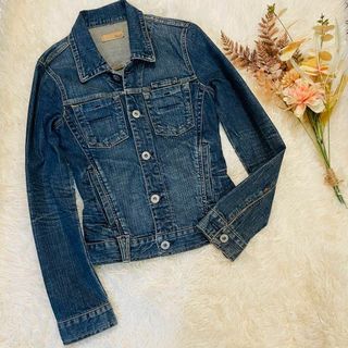 美品 ヤヌーク YANUK ボクシーデニムジャケット    レディース S