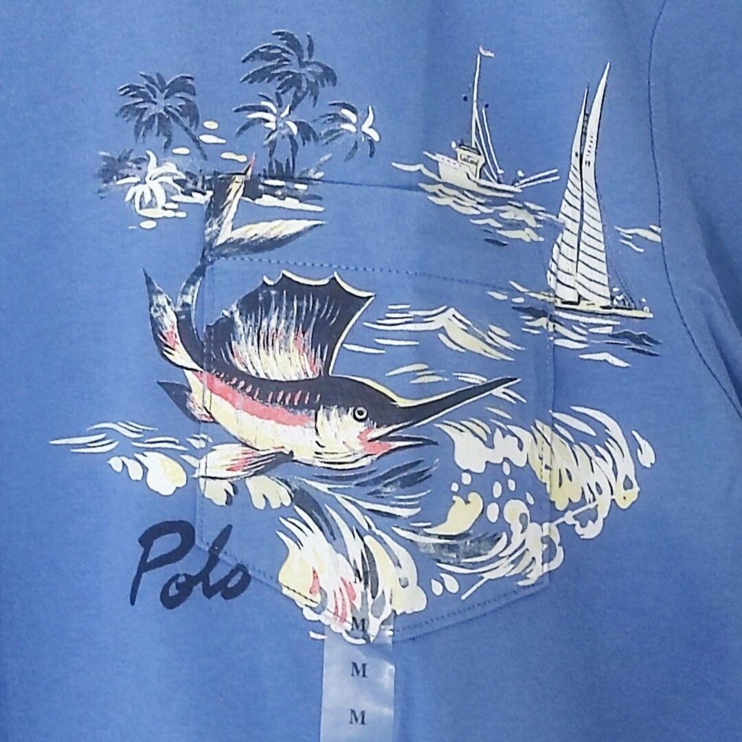 【新品タグ付き】ポロラルフローレン フィッシュ プリント ポケット Tシャツ