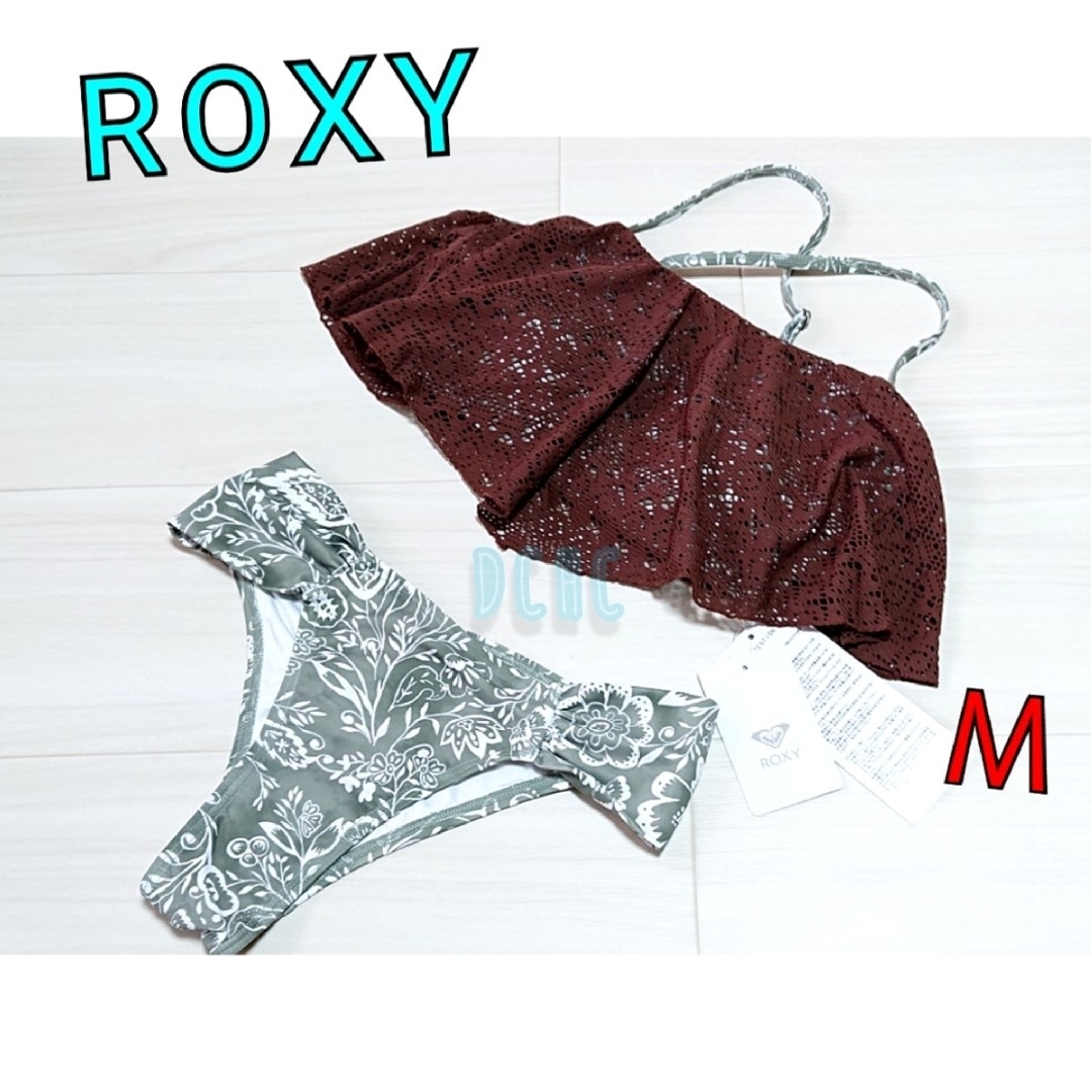 Roxy(ロキシー)の新品【Ｍ】【ブラウン／カーキ】ロキシー ペイズリー柄 ビキニ レディースの水着/浴衣(水着)の商品写真