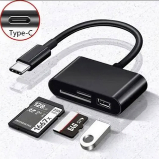 SD MicroSD カードリーダー USB TypeC  データ移行(映像用ケーブル)