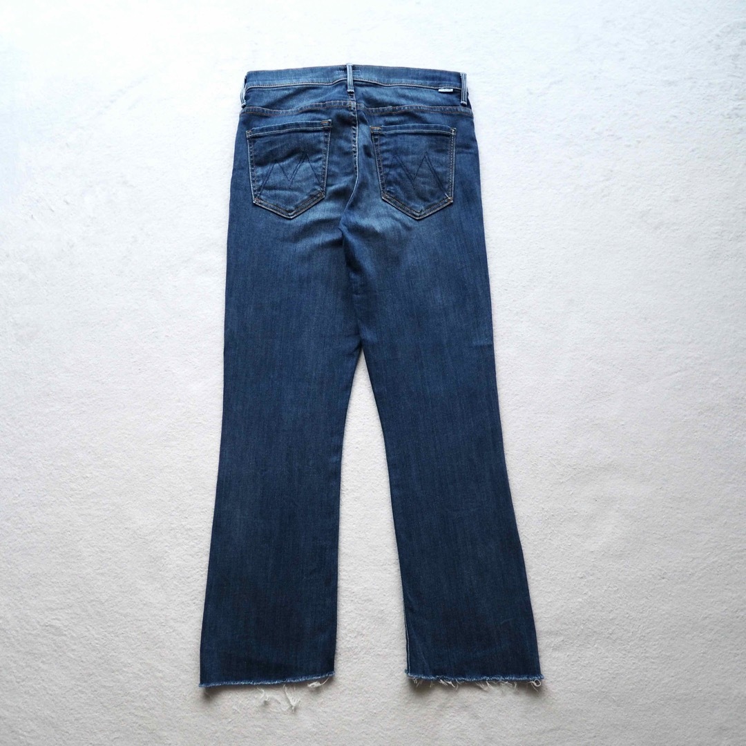 【定番】MOTHER INSIDER CROP STEP FRAY インディゴ 2