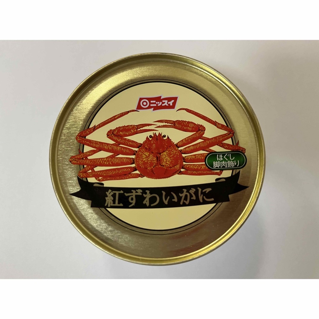 ニッスイ 紅ずわいがに ほぐし脚肉飾り 100g 詰詰め合わせ 蟹缶 食品/飲料/酒の加工食品(缶詰/瓶詰)の商品写真