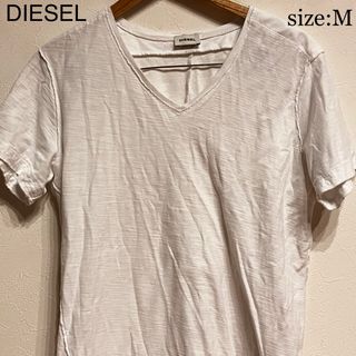 ディーゼル(DIESEL)の【複数割】ディーゼル　DIESEL 半袖Tシャツ　Vネックカットソー　白無地　M(Tシャツ/カットソー(半袖/袖なし))