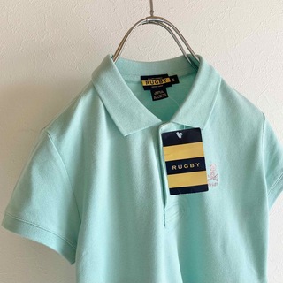 ラルフローレン(Ralph Lauren)の新品 ラルフローレン ラグビー スカル刺繍 半袖 ポロシャツ S ミント(ポロシャツ)