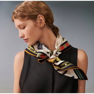 HERMES カレ 90 2023aw《レトル・エケストル》エルメス スカーフ-