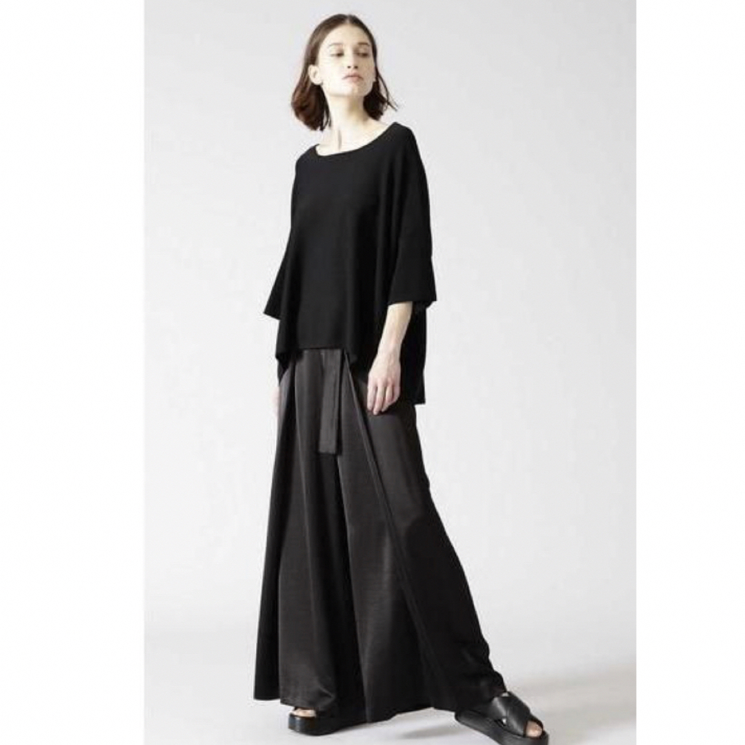 ADORE - ADORE アドーア 新品 ヴィスコースサテンワイドパンツ トール