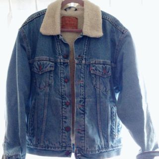 【未使用品】Levi's☆リーバイス　デニムジャケット　ボア　クロップド　フード